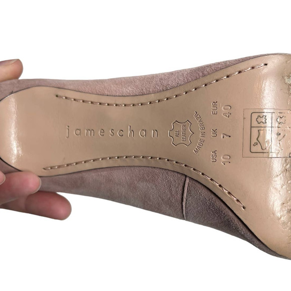 James Chan Blush Pink Suede Pointed Toe Stiletto Pump 10 - Picture 10 of 11